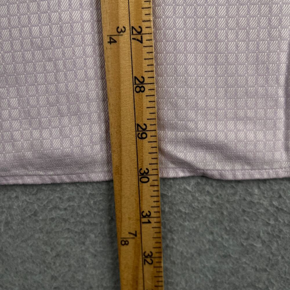 Johnston & Murphy Shirt Large Pink Check Flip Cuff Casual Button Up Long Sleeve - Picture 8 of 10